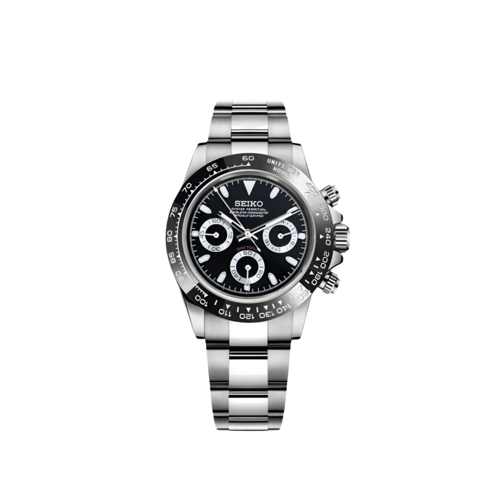 Seiko-Mod Daytona Black - Chrono122
