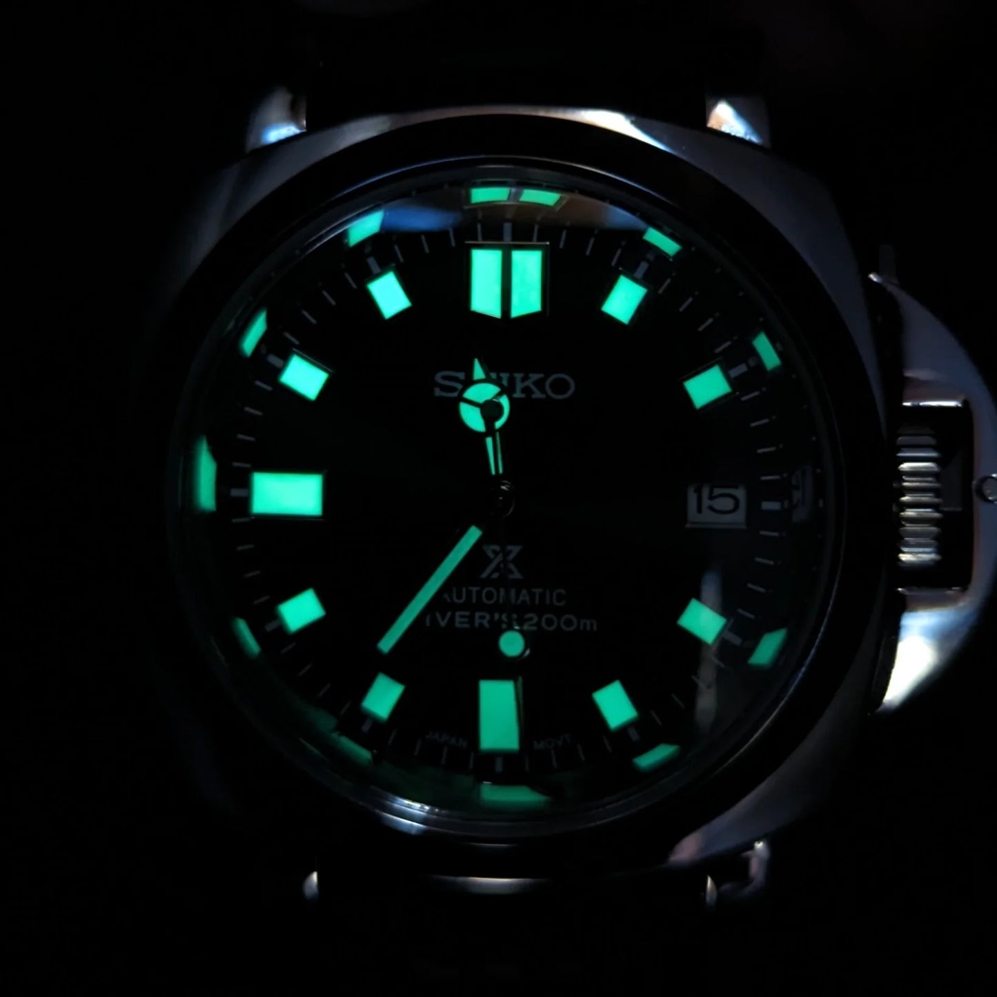 Seiko Mod Panerai Luminor Black - Chrono122