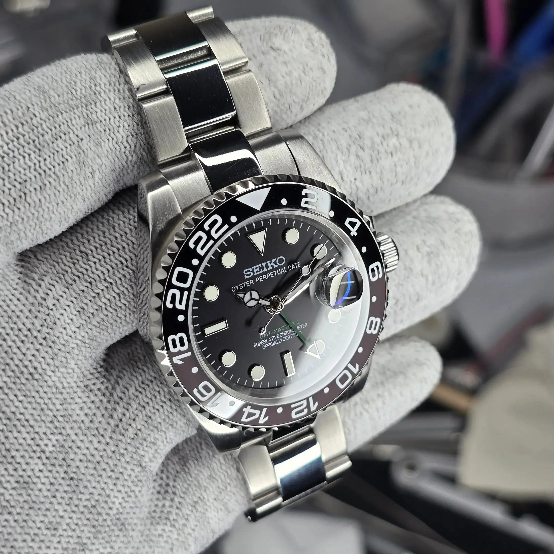Seiko Mod GMT Bruce Wayne - Chrono122