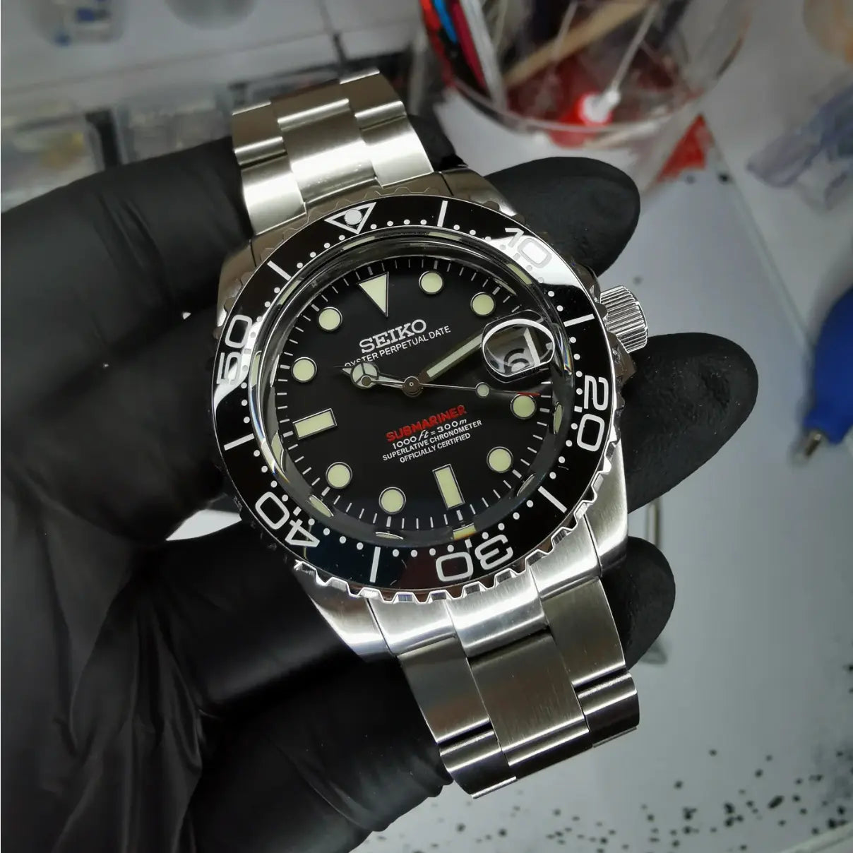 Seiko mod submariner, seiko submariner, seiko mod