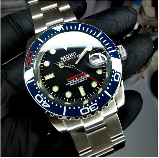 Seiko Submariner bleu