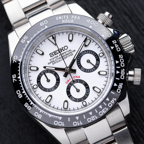 Seiko-Mod Daytona Panda, black & white