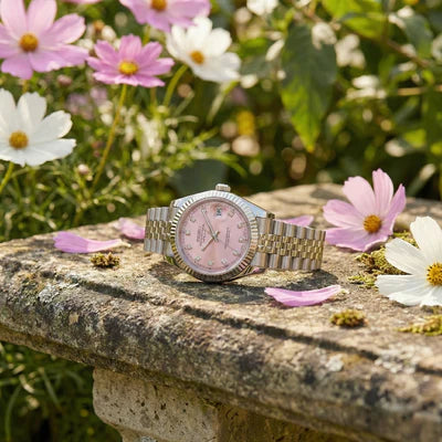 Seiko mod Silver Baby Pink - Chrono122