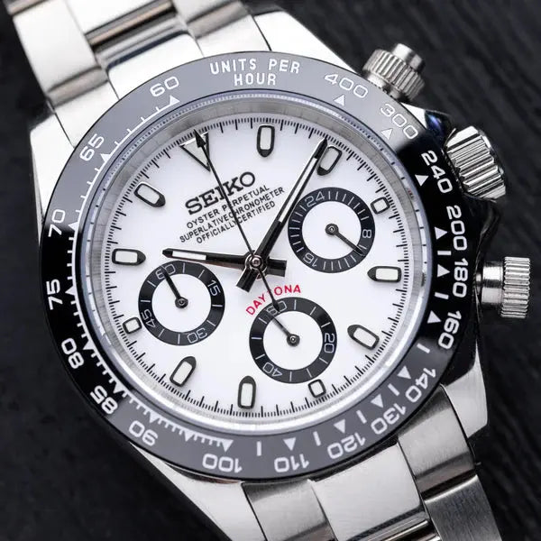 Seiko-Mod Daytona Panda, black & white - Chrono122